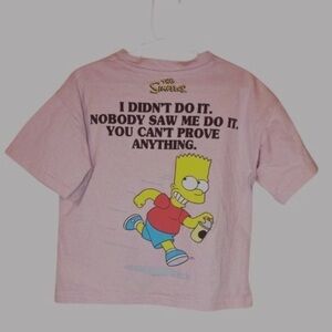The Simpsons “El Barto” Kids Tee by Zara, Light Pink, Size 6 Kids, Preowned